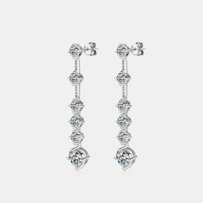 4 Carat Moissanite 925 Sterling Silver Earrings