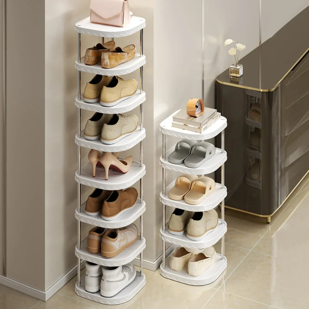 2-6Tier Simple Multi-Layer Shoe Organizer Space-saving Shoe Shelf Shoe Rack for Corridors Entrance Bedroom Shoes Organizer Rack