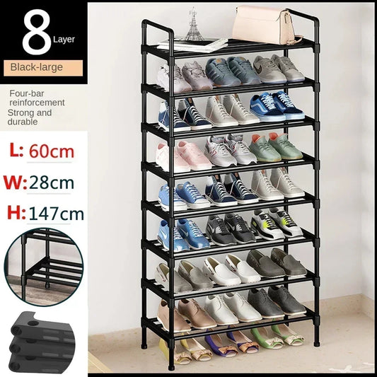 3-8 Layer Shoe Rack DIY Easy Assemble Dustproof Boots Organizer Stand Holder Space-Saving Shoes Storage Shelf Shoe Cabinet