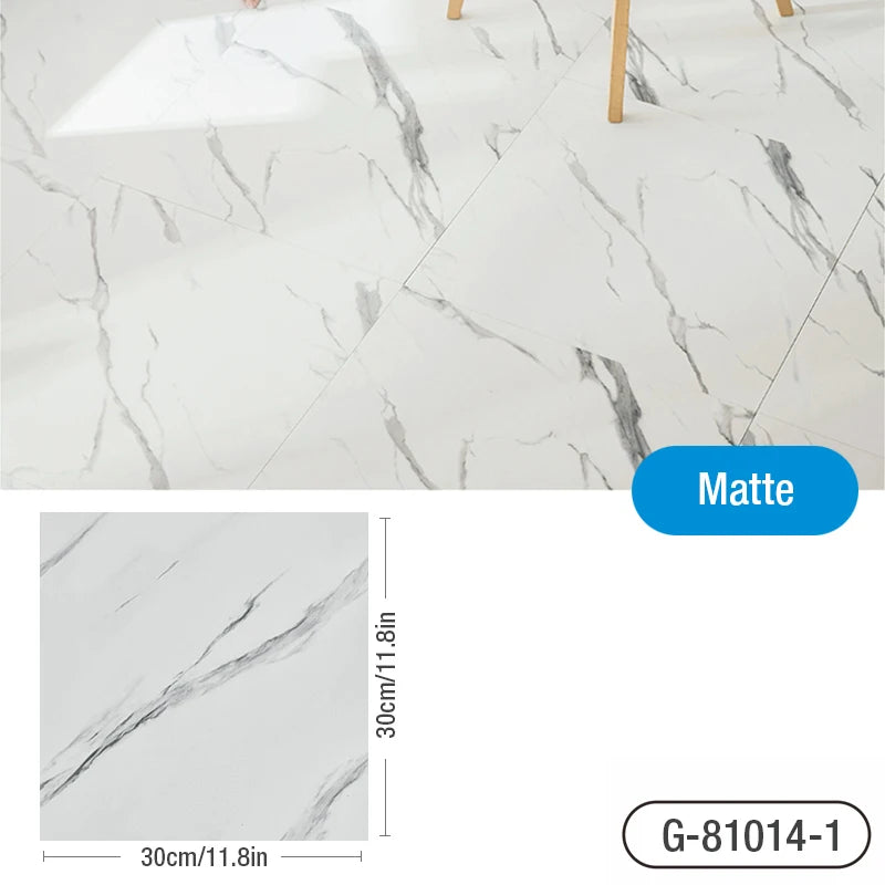 10 Pcs Simulated Marble Tile Floor Sticker PVC Waterproof Self-adhesive Living room Toilet Kitchen Home Floor Decor Wall sticker